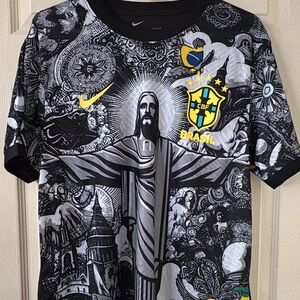 Nike Brazil Graphic Jersey - Black, Gray, and Yellow